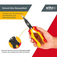 Wiha Flachrundzange Professional electric, gebogen 27425,...