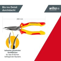 Wiha Flachrundzange Professional electric, gebogen 27425, Länge: 20,0 cm, 1 St.