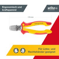 Wiha Elektro-Installationszange 38853, Länge: 17,5 cm, 1 St.