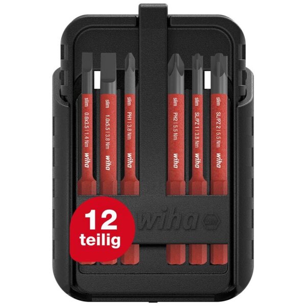 Wiha Bit-Set slimBit electric 43162, 12-tlg.