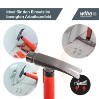 Wiha 42071 Elektrikerhammer 300,0 g Kopf: Werkzeugstahl