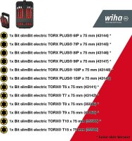 Wiha Bit-Set slimBit electric 43161, 12-tlg.