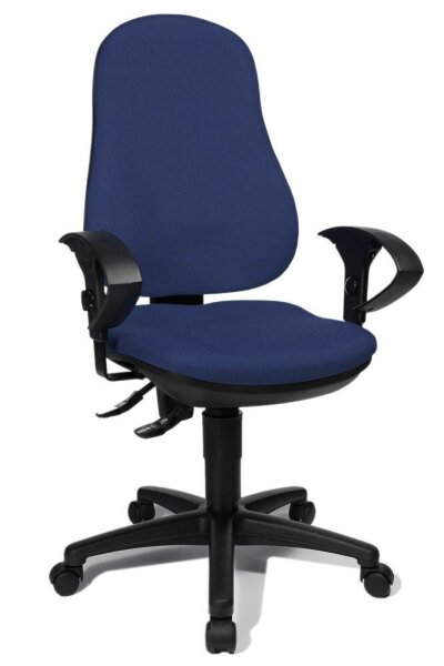 Topstar Bürostuhl Point 70, 8170UG26 Stoff blau, Gestell schwarz