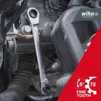 Wiha Doppel-Ringratschenschlüssel 45421 10 / 13 / 17 / 19 mm, 1 St.
