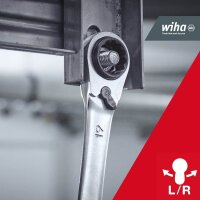 Wiha Doppel-Ringratschenschlüssel 45421 10 / 13 / 17 / 19 mm, 1 St.