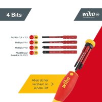 Wiha Schraubendreher-Set PocketMax® electric SL/PH/PlusMinus/PZ 45296 4-tlg.