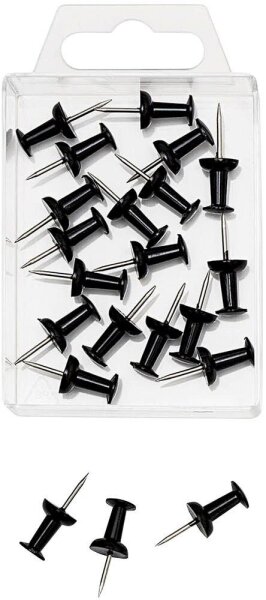 WEDO Pinnnadeln Diabolo schwarz, 20 St.