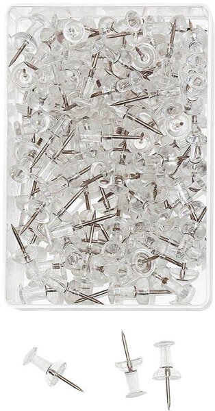 WEDO Pinnnadeln Diabolo transparent, 100 St.