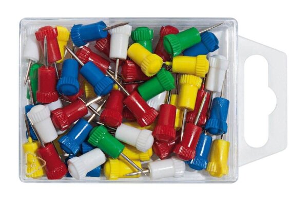 WEDO Pinnnadeln farbsortiert, 50 St.