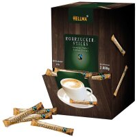 HELLMA  Fairtrade Rohrohrzucker-Sticks, 500x4,0 g