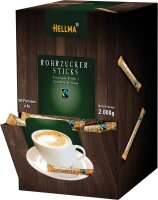 HELLMA  Fairtrade Rohrohrzucker-Sticks, 500x4,0 g