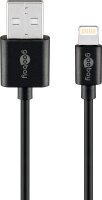 goobay Ladekabel mit Adapter schwarz, 12 Watt
