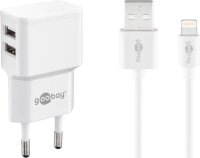 goobay Ladekabel mit Adapter weiß, Kabellänge:...