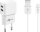 goobay Ladekabel mit Adapter weiß, Kabellänge: 1,0 m, 12 Watt