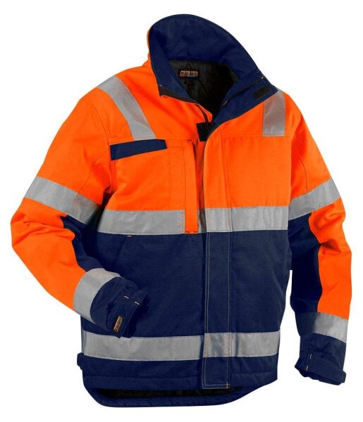 BLAKLÄDER® Herren Warnjacke Winter 4862 orange, marine Größe L