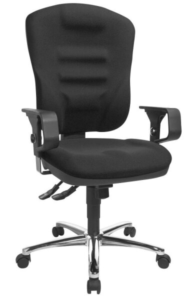 Topstar Bürostuhl Softec Synchro Deluxe, SOFTEC BC0 Stoff schwarz, Gestell chrom