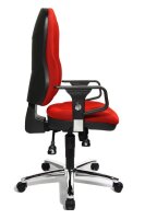 Topstar Bürostuhl Softec Synchro Deluxe, SOFTEC BC1 Stoff rot, Gestell chrom