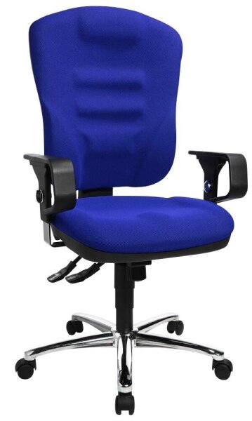 Topstar Bürostuhl Softec Synchro Deluxe, SOFTEC BC6 Stoff blau, Gestell chrom