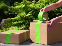 tesa Packband tesapack® Strong Recycled 100% recycled plastic grün 50,0 mm x 66,0 m 1 Rolle