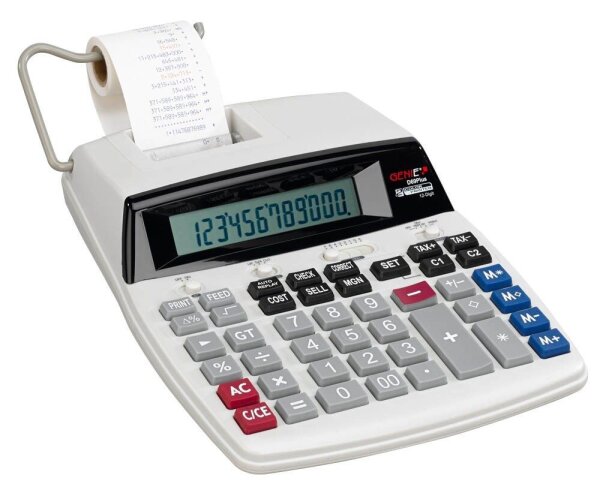 GENIE D69 Plus Tischrechner druckend lichtgrau/schwarz