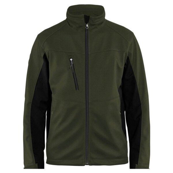 BLAKLÄDER® unisex Softshelljacke 4950 olivegrün, schwarz Größe M