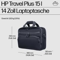 HP Laptoptasche Travel Plus A2CE2AA Kunstfaser schwarz...