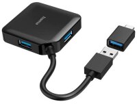 hama USB-Hub 4-fach schwarz