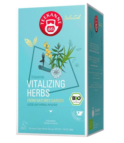 TEEKANNE Bio Luxury Cup Vitalizing Herbs Bio-Tee 25 Portionen