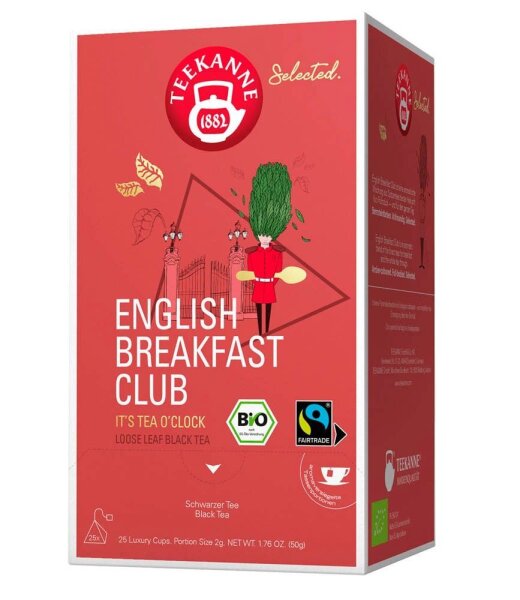 TEEKANNE Bio Luxury Cup English Breakfast Club Bio-Tee 25 Portionen