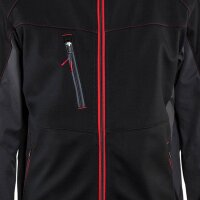 BLAKLÄDER® unisex Softshelljacke 4950 schwarz, rot Größe 3XL