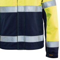 BLAKLÄDER® unisex Warnjacke Winter 4069 gelb, marine Größe L