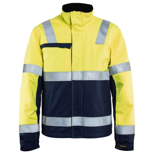 BLAKLÄDER® unisex Warnjacke Winter 4069 gelb, marine Größe M