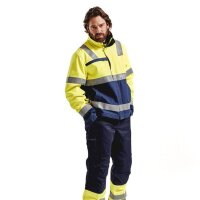 BLAKLÄDER® unisex Warnjacke Winter 4069 gelb, marine Größe S