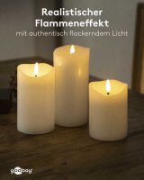 goobay LED-Kerzen weiß, 3 St.