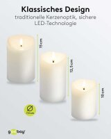 goobay LED-Kerzen weiß, 3 St.