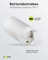 goobay LED-Kerzen weiß, 3 St.