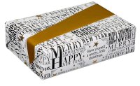 JUNG SCHÖNER VERPACKEN Geschenkpapier Wishes Schrift mehrfarbig beidseitig bedru