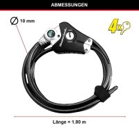 Master Lock® Fahrradschloss 8428EURDPRO schwarz 1,8...