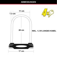 Master Lock® Fahrradschloss 8285EURDPRO schwarz, 1 St.