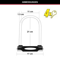 Master Lock® Fahrradschloss 8195EURDPRO schwarz, 1 St.