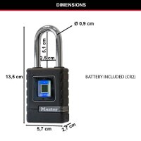 Master Lock® Vorhängeschloss 4901EURDLH schwarz