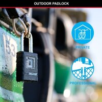 Master Lock® Vorhängeschloss 4901EURDLH schwarz