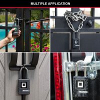 Master Lock® Vorhängeschloss 4901EURDLH schwarz