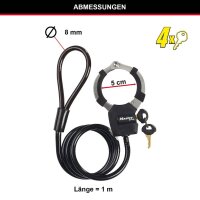 Master Lock® Fahrradschloss 8275EURDPROBLK schwarz...