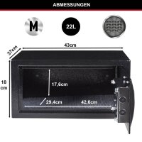 Master Lock® Tresor X075ML schwarz 43,0 x 37,0 x 18,0 cm