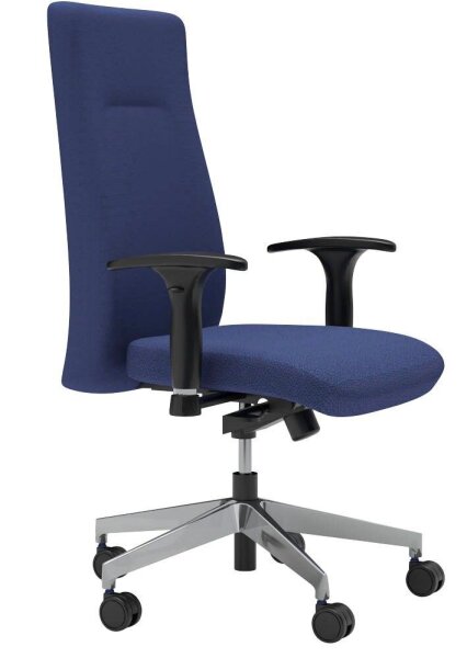 Nowy Styl Bürostuhl Nero Lux Stoff blau, Gestell alu