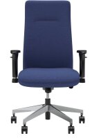 Nowy Styl Bürostuhl Nero Lux Stoff blau, Gestell alu