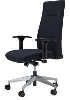 Nowy Styl Bürostuhl Nero Lux Stoff schwarz, Gestell alu