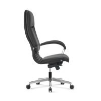 Nowy Styl Chefsessel Nova Steel Leder schwarz, Gestell alu