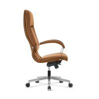 Nowy Styl Chefsessel Nova Steel Leder braun, Gestell alu